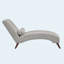 Chaise longue rembourrée de style Mid-Century courbé-129598873