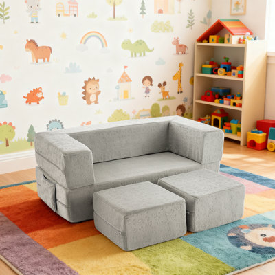 Hemby Kids Sleeper With Ottomans