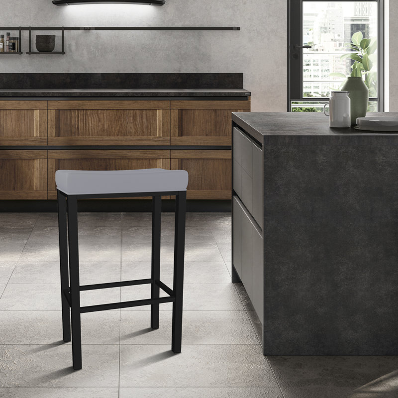 Groveland Bar & Counter Stool, Bar Stool (30" Seat Height), Steel Seat/Sable Onyx Frame