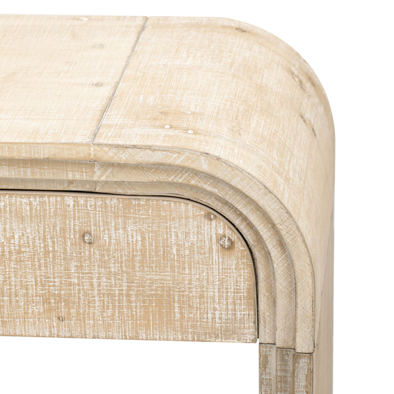Deux consoles en bois naturel délavé pour le vestibule et le couloir - Finition des espaces de vie et de salle à manger