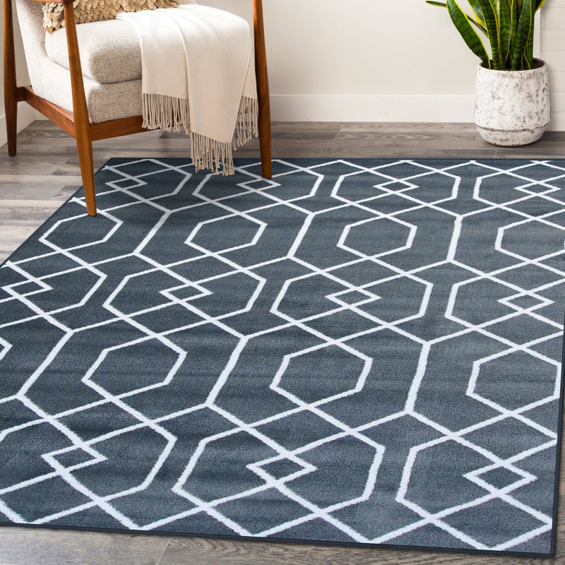 Friedegund Abstract Indoor Rug, Rectangle 8' x 10'