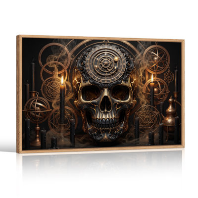 «Steampunk crâne avec horloge céleste»