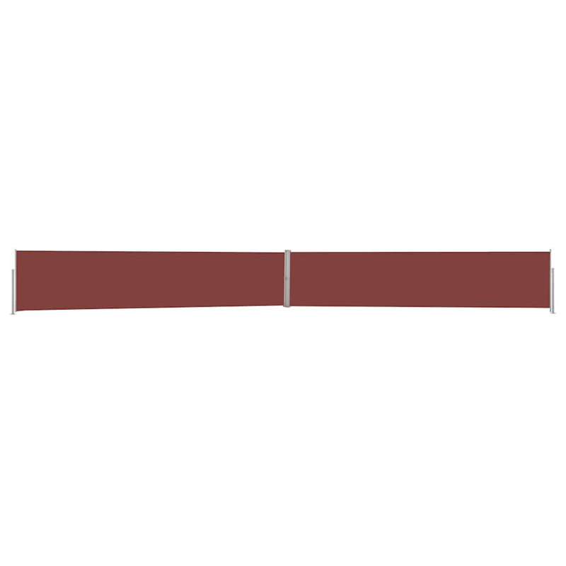 Dakota Fields 1200cm W Fabric Cover Motorised Retractable Side Awning, Brown