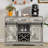 Teijo 31.5'' Coffee Bar Cabinet 3 Drawer Sideboard Storage Cabinet