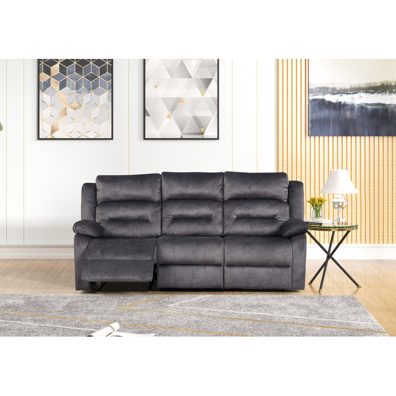 Fauteuil inclinable Octaviean, Électrique, Tissu de bronzage bleu-gris