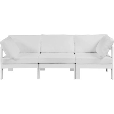 Kylis 90'' Wide Aluminum Patio Sofa with Cushions