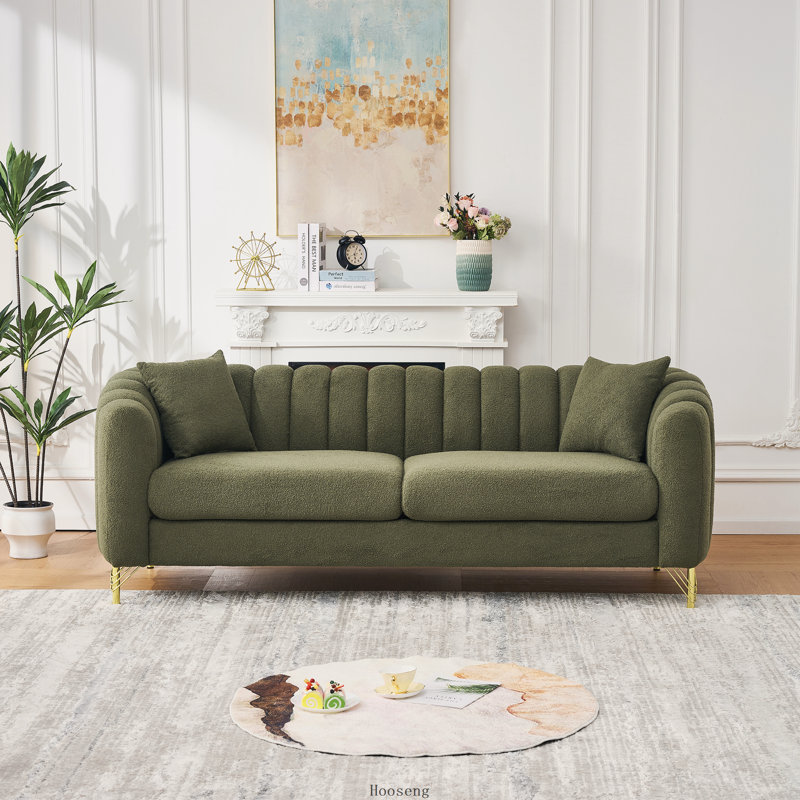 Canapé moderne avec assise profonde, pieds en métal pour un confort ultime