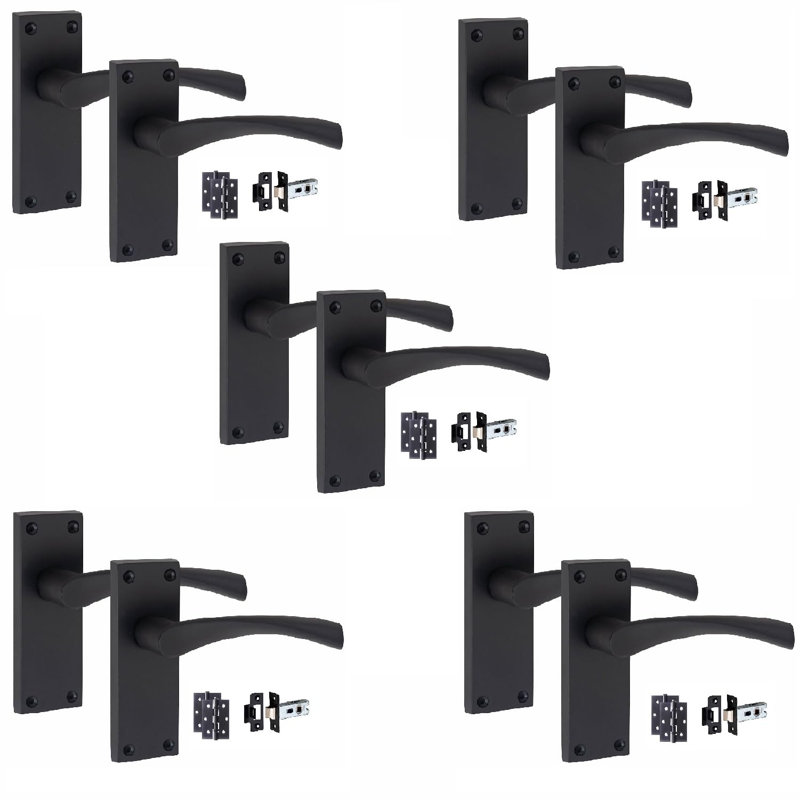 5 Sets Victorian Scroll Astrid Door Handle