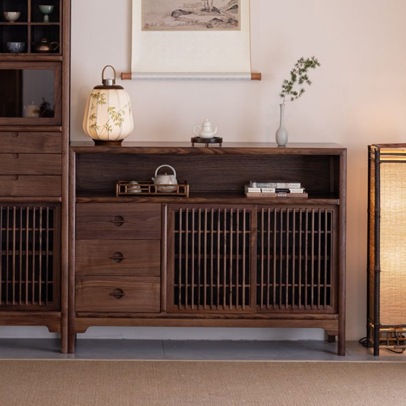 Nouvelle table de buffet multifonctionnelle de style chinois, H 35,43 po x l 55,12 po x P 14,96 po