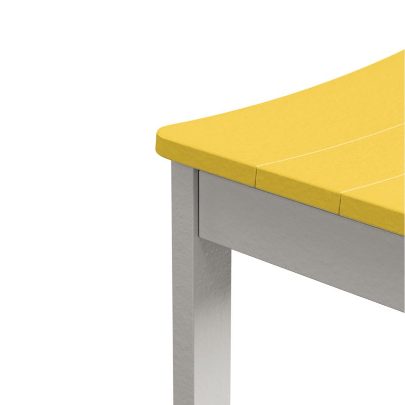 Tabouret de bar sans dossier Shoreline, Gris anse / jaune rayon de soleil