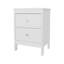 Table de chevet blanche avec 2 tiroirs