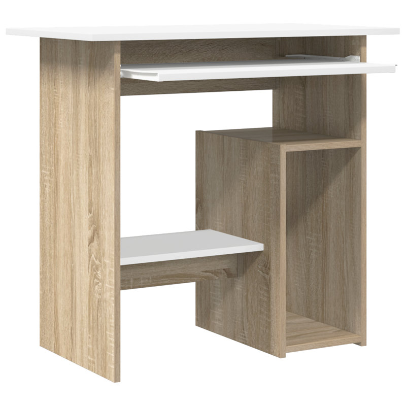 Desk Engineered Wood, White, Computer Desk