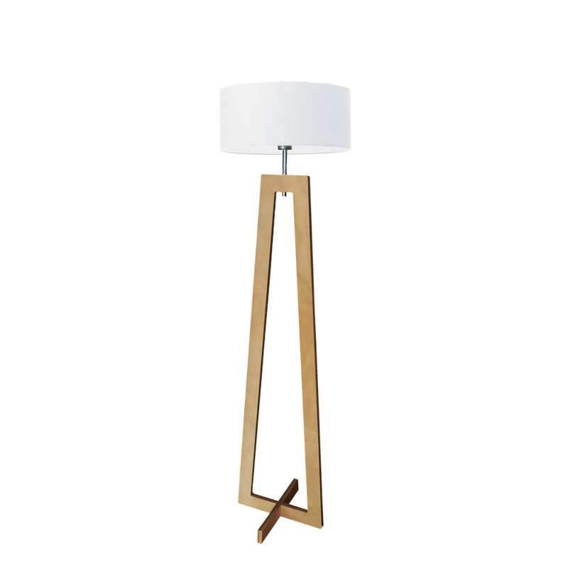 Chakka 148cm Traditional Floor Lamp, White, Gold
