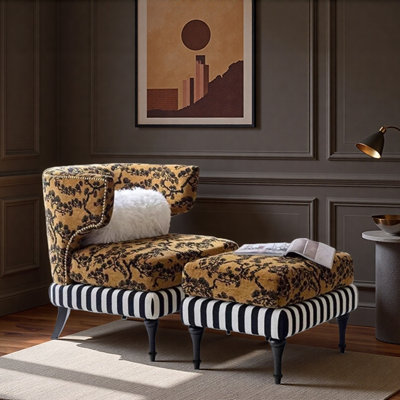 Comfortable American Retro Single Leisure Chair.