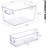 Set of 8 Clear Plastic Storage Bins, 4 Large and 4 Small Stackable Storage Containers