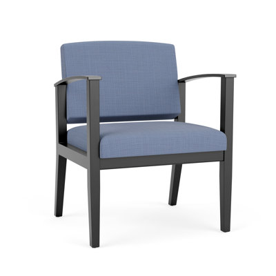 Amherst Wood Waiting Reception Oversized Guest Chair Wood Frame