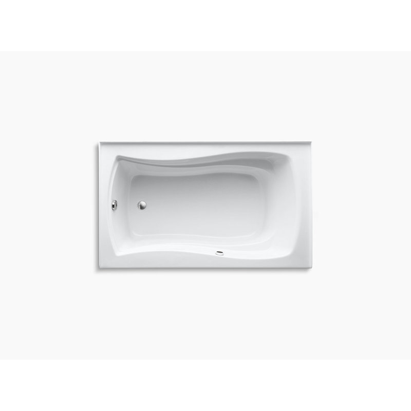 Baignoire de trempage 60 po. X 36 po. Mariposa Alcove, Blanc, Gauche