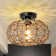 Boukra Rattan Semi Flush Mount