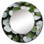 Green Green Leafs Collage - miroir mural États-Unis, miroir décoratif rond vert, impression d'art en métal-99619321