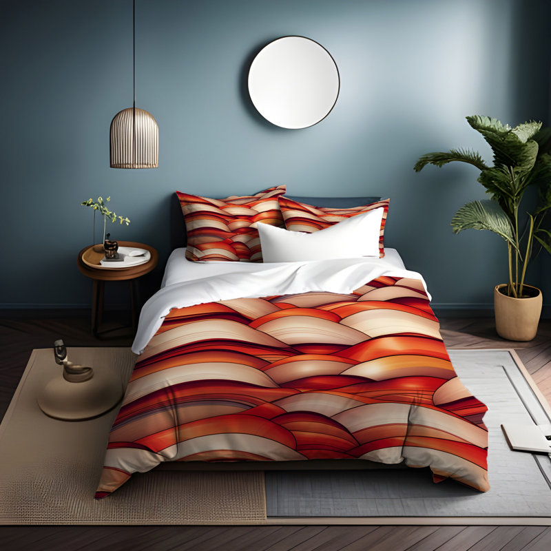 Abstract Duvet Cover, King Duvet Cover + 2 King Shams