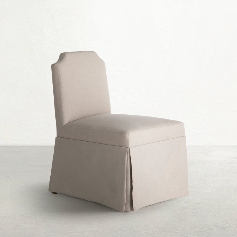 Edmund Fabric Side Chair in Ivory Beige