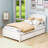 Twin Size 2 Drawers Wood Platform Bed with Headboard-1422445461