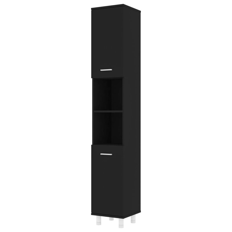 Snyderville Freestanding Linen Cabinet, Black