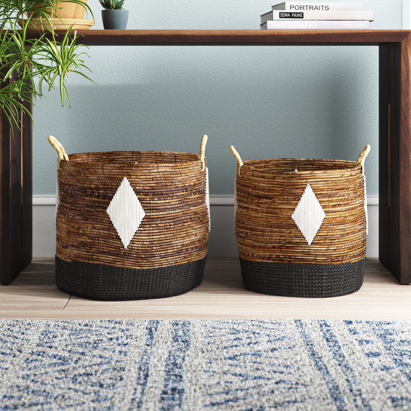 Ensemble de 2 paniers en osier