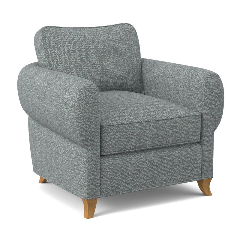 Fauteuil cocon, Ambre, Mélange de polyester cyan maya