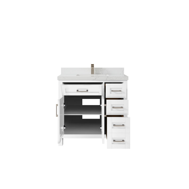 36 po Cambridge Ensemble de meuble-lavabo simple W, Empira blanc