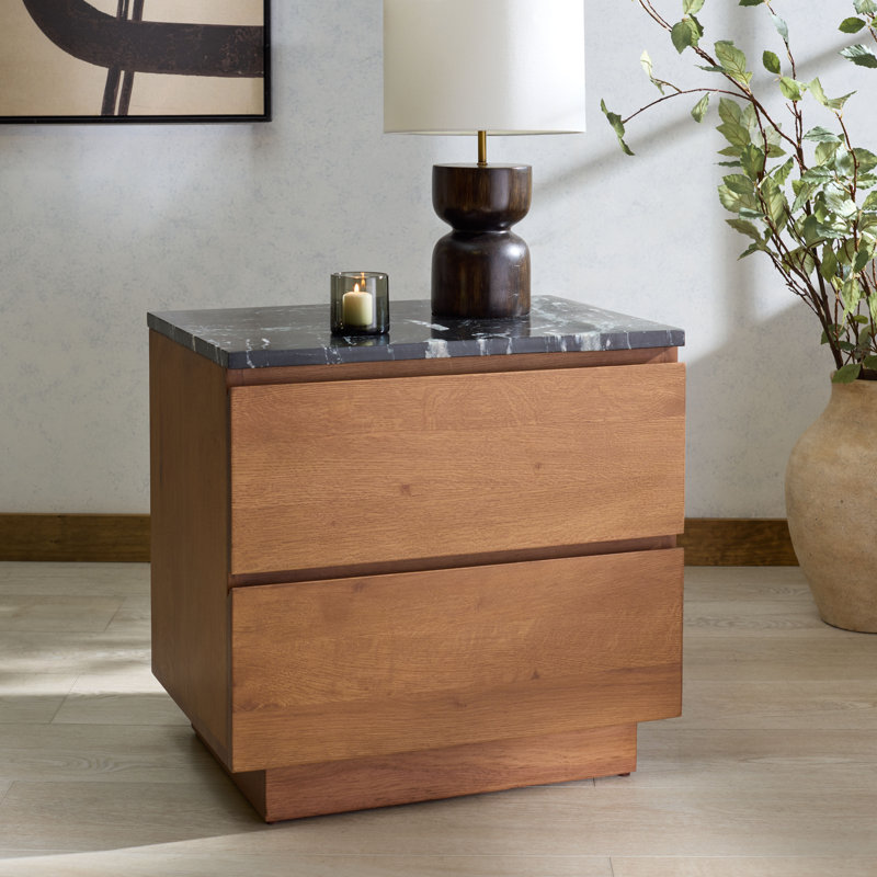 Greg Lilybelle Marble Top Nightstand
