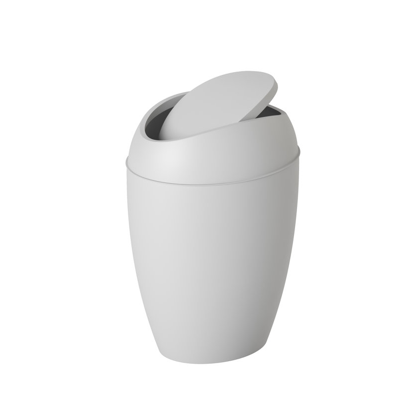 Poubelle pivotante en plastique 2,2 gallons Twirla, Gris