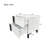 Modern High Gloss 3-Piece Bedroom Set Floating Bed Frame Queen Size Platform Bed With LED Light & 2 Nightstands