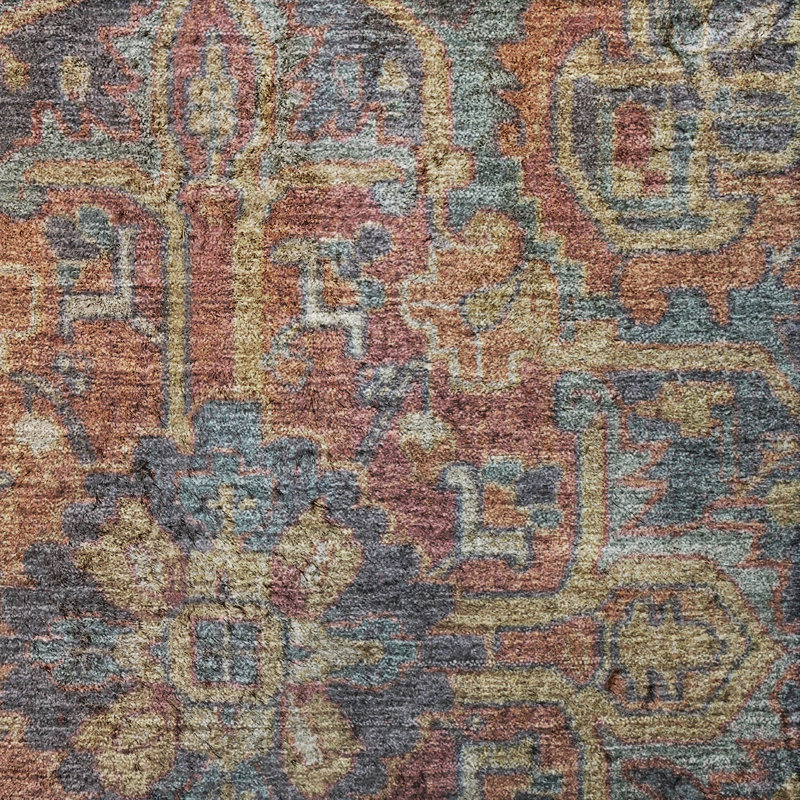 Tapis oriental à poils longs de qualité supérieure lavable à la machine ADS571, Red, 2'6" x 3'10"