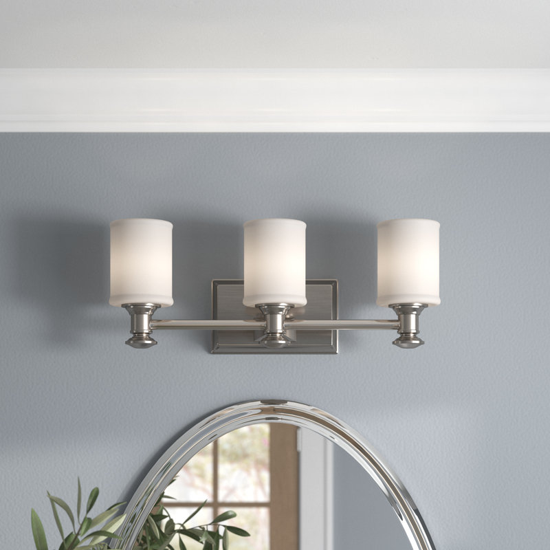 Éclairage de salle de bain à intensité variable 3 lumières Everlee, Nickel brossé