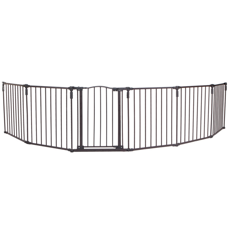 Bronze Metal 6-Panel Adjustable Safety Gate
