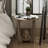 Arch Farmhouse End Table with Storage Shelf, French Country Accent Side Table-845021843