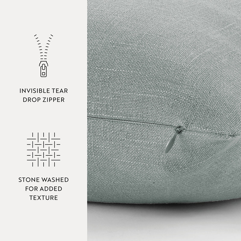 Rustic Chic Washed Cotton Square Throw Pillow Set