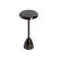 Table à boissons ronde moderne, avec piédestal, métal transitionnel, noir