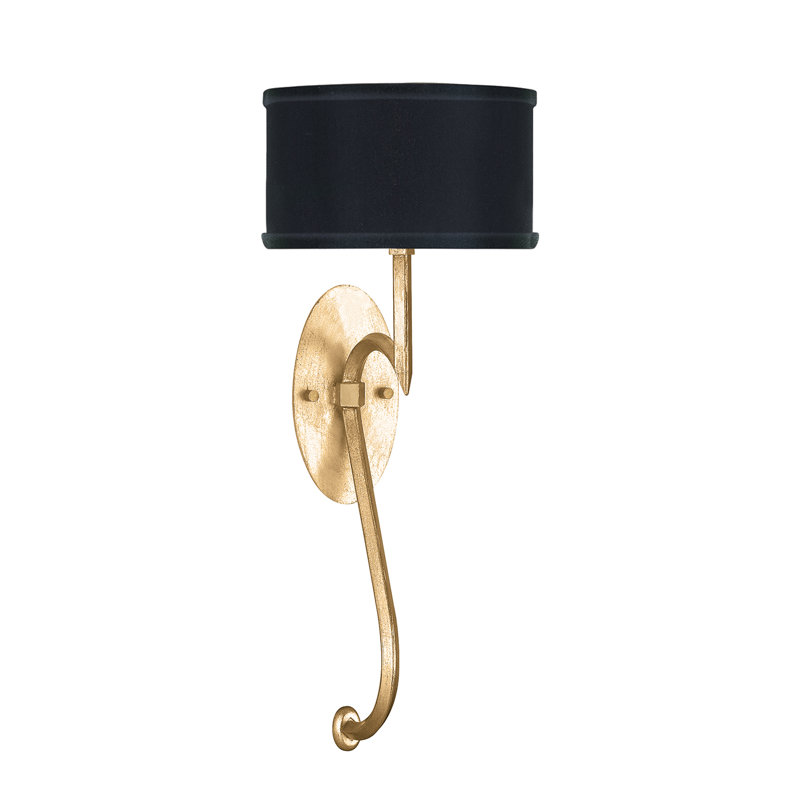 Allegretto Armed Sconce, Black, Gold