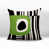 Chartreuse / noir / blanc cassé abstrait