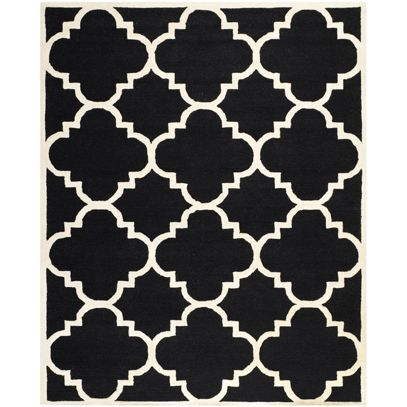 Cannen Hand Tufted Wool Geometric Rug, Rectangle 8' x 10'