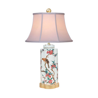 LAMPE PORCELAINE PETEL FLORALSCALLOPS