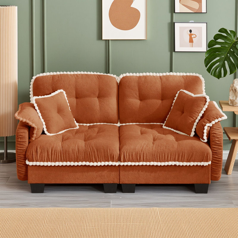 Causeuse avec 4 coussins, Orange
