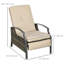 Chaise de patio inclinable avec coussins Stellamae-664696882