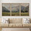 Mountain " Misty Mountain Valley Soft Landscape Illustration Modern Ultra " 3 - Pieces-98697874-98697871