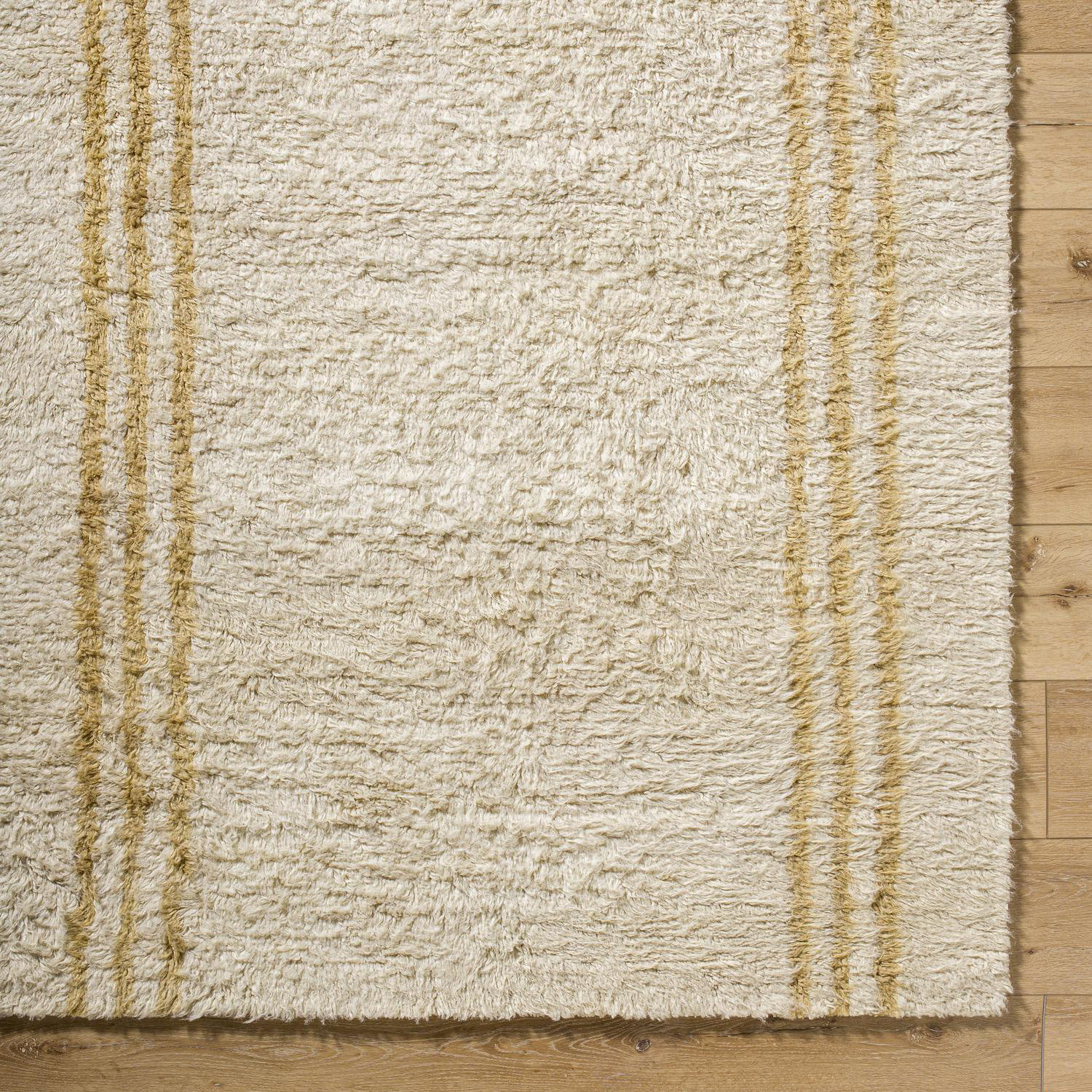 Hand-Tufted Striped Shag Rug, Rectangle 9' x 12'