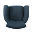 Fauteuil club de luxe en tissu - Design incurvé élégant, garniture cloutée, pieds en bois de bouleau