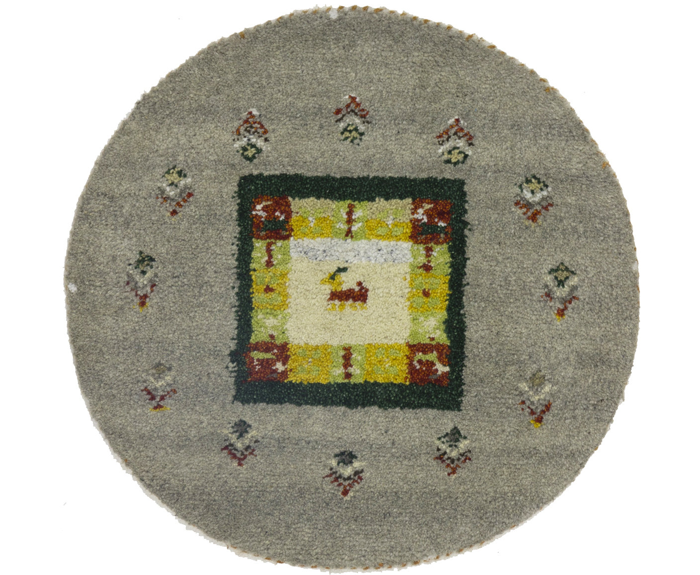 Foundry Select Greige Tribal Small Wool 2X2 Handmade IndoGabbeh