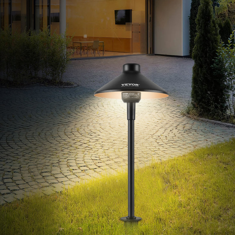 VEVOR 8-Pack Black Aluminum LED Pathway Lights with Quick Connectors